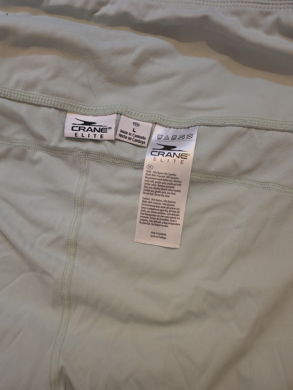 Aldi Crane Mint Green Mesh Panel Leggings XL